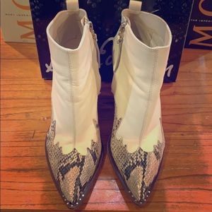 Sam Edelman Ivory Snakeskin Boot